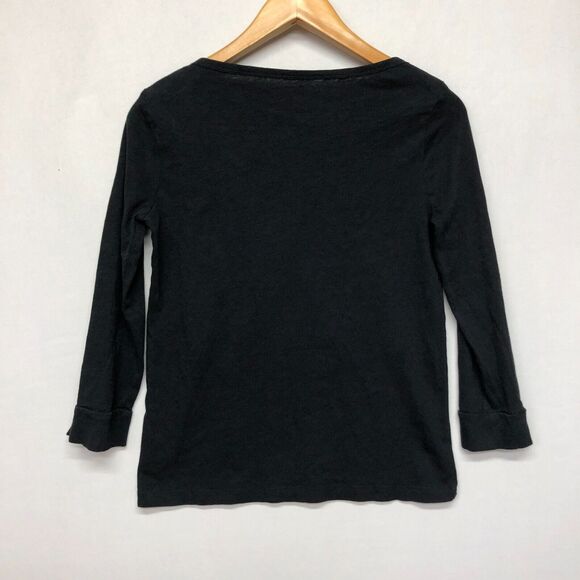 J. Crew Women Cotton Slub Tee T-Shirt Top Size Extra Small XS Black B254 -3 - Picture 13 of 13